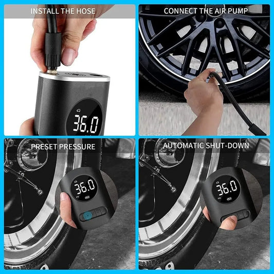 Inflador multiuso recargable. 150 PSI, Portátil y Automático