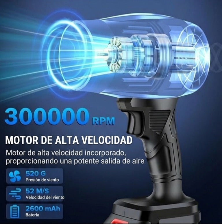 Sopladora eléctrica con doble batería